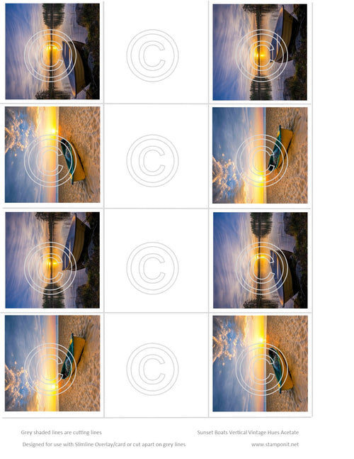 Sunset Boats Slimline Vintage Hue Acetate