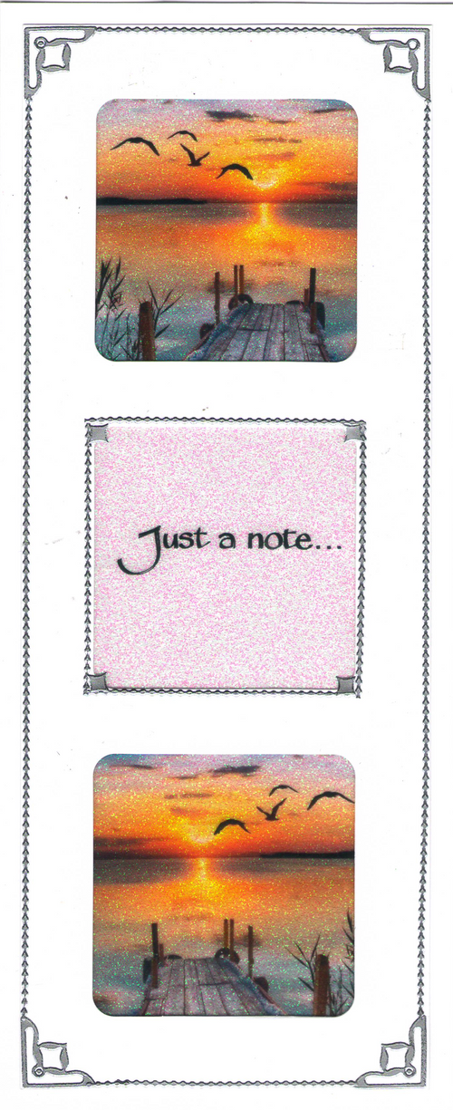 GlitterFilm & Vintage Hues 12 Slimline Card Kit Sunset Seagulls For You