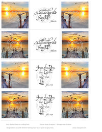 Sunset Seagulls Scripture 1 Slimline Vintage Hue Acetate