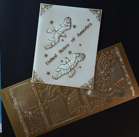 USA Eagle Outline Sticker  4088