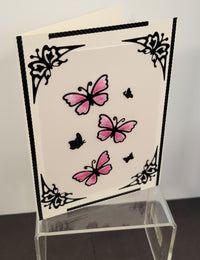 Butterfly Corner Design Outline Sticker  3932