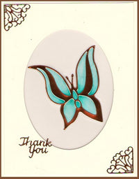 Vellum Cardstock 12 Card Kit Elegant Butterflies