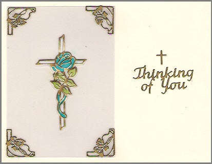 Vellum Cardstock 12 Card Kit Cross & Roses