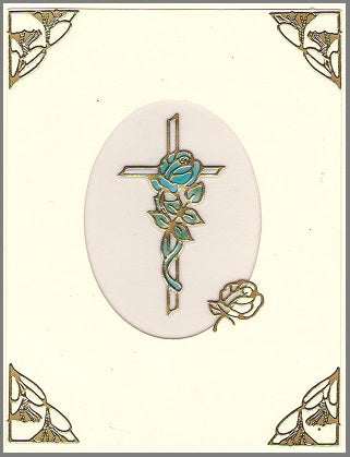 Vellum Cardstock 12 Card Kit Cross & Roses