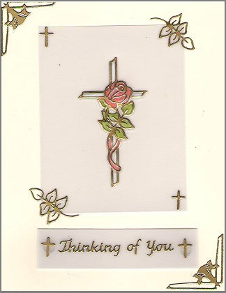 Vellum Cardstock 12 Card Kit Cross & Roses