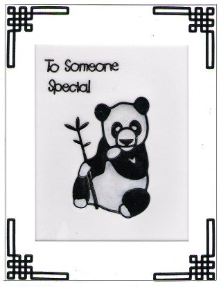 Vellum Cardstock 12 Card Kit Panda Bears