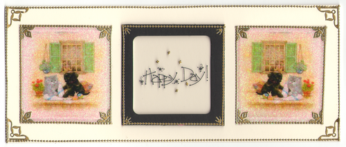 GlitterFilm & Vintage Hues 12 Slimline Card Kit Windowsill Pets 2 You're Special