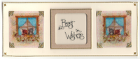GlitterFilm & Vintage Hues 12 Slimline Card Kit Windowsill Pets 1 Best Wishes