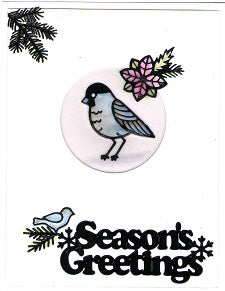 Winter Birds Outline Sticker  3896