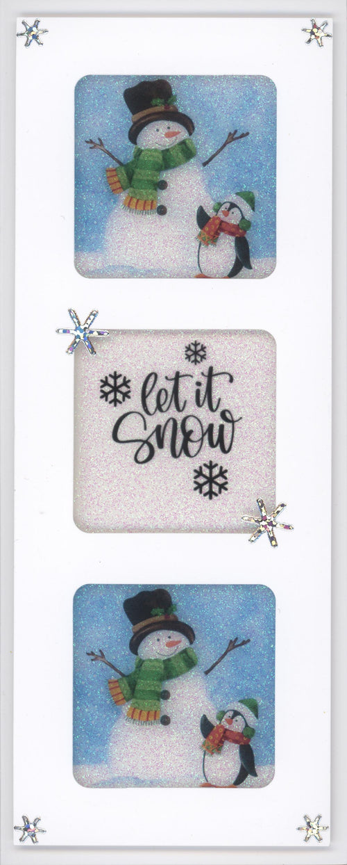 GlitterFilm & Vintage Hues 12 Slimline Card Kit Winter Friends