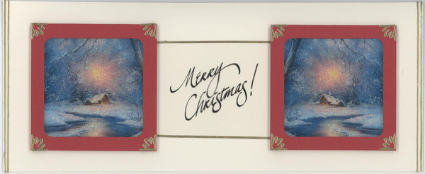 Winter Scenes Merry Christmas Slimline Vintage Hue Acetate
