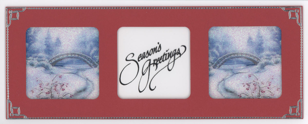 GlitterFilm & Vintage Hues 12 Slimline Card Kit Winter Scenes - Season's Greetings!
