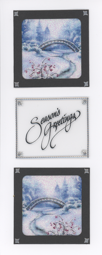 GlitterFilm & Vintage Hues 12 Slimline Card Kit Winter Scenes - Season's Greetings!