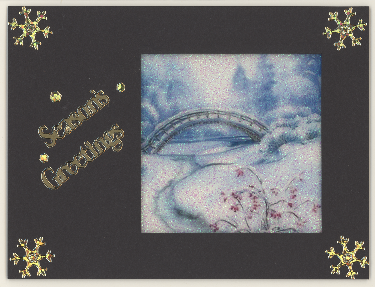 GlitterFilm & Vintage Hues 12 Card Kit Winter Scenes