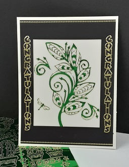 Congratulations & Happy Anniversary Vertical Outline Sticker  DD2405