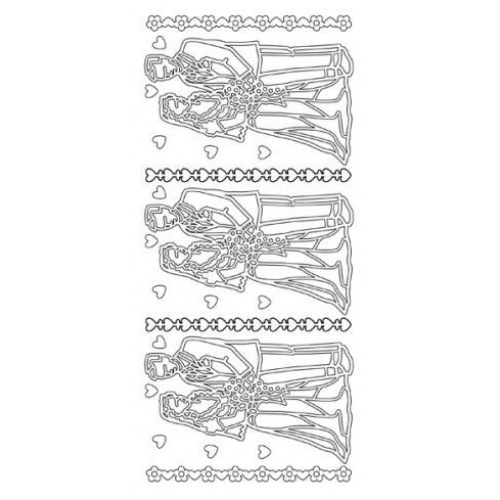 Bride and Groom Outline Stickers