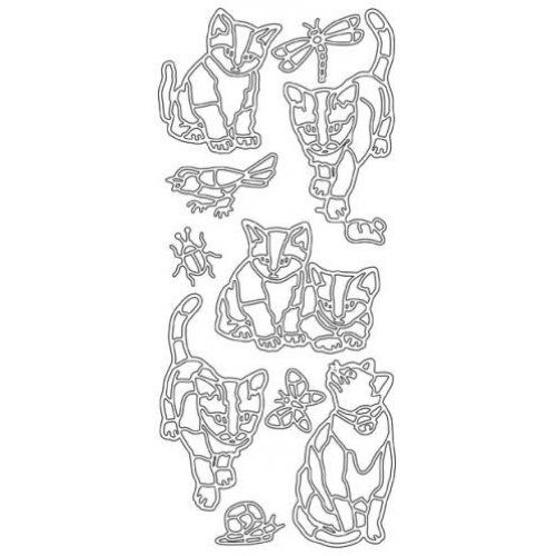 Cats(5x large) Outline Sticker  2.583