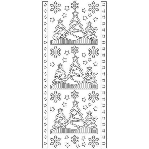 Christmas Trees Outline Sticker  2019