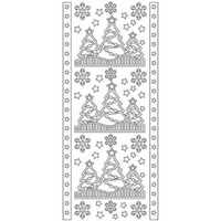 Christmas Trees Outline Sticker  2019