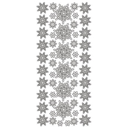 Classic Snowflakes Outline Sticker  3543