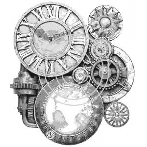 Clock and Gears Art Acetate