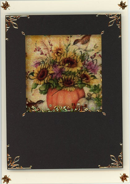 GlitterFilm & Vintage Hues Shaker Card Kit Fall Feathered Friends Blessings