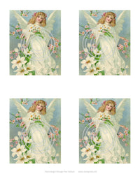 Vintage Hues Vellum, Floral Angel