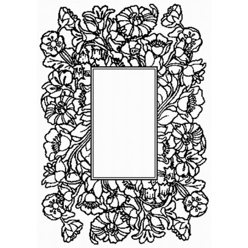 Flower with Frame Art Acetate