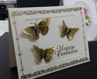 Double Embossed Butterfly Sticker and Moondust  8 Card Kit