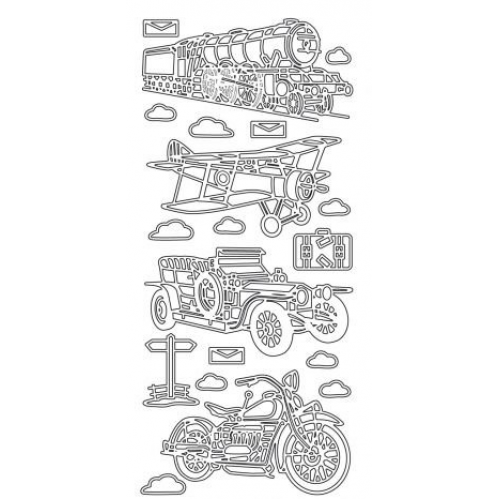 Old Driving Machines Outline Sticker  1.489