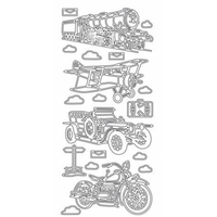 Old Driving Machines Outline Sticker  1.489