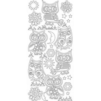 Owls Outline Sticker  3445