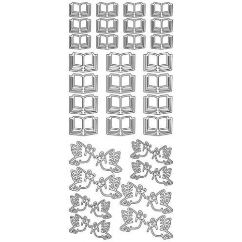 Peace Doves and Bibles Outline Stickers 2.541
