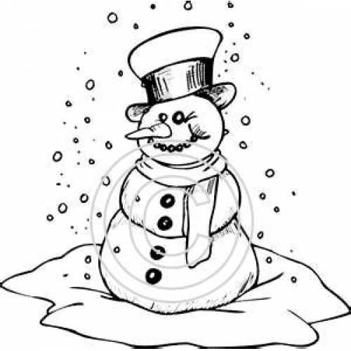 Snowing on Snowman Art Acetate