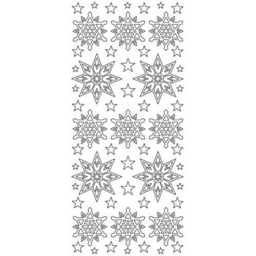 Snowstar Snowflakes Outline Sticker  2426