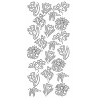 Spring Flowers Outline Sticker  1868