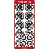 Sticker, Double Embossed Medallion Square  358656