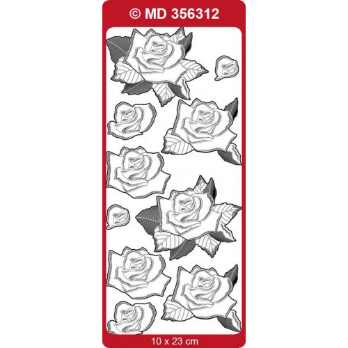 Sticker, Double Embossed Rose Blooms  356312