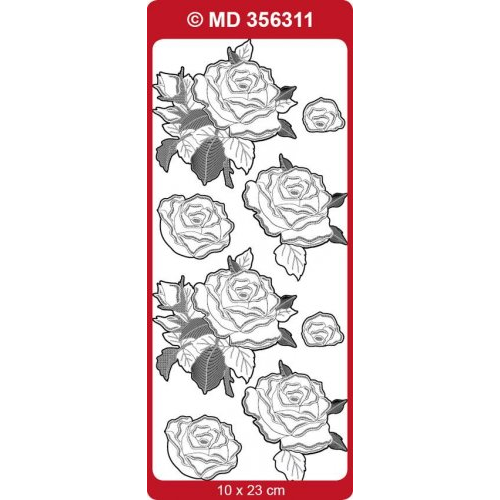 Sticker, Double Embossed Roses  356311