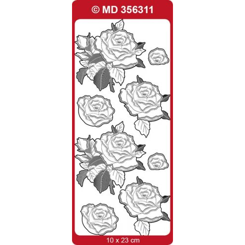 Sticker, Double Embossed Roses – Paper Crafting with STAMP ON IT
