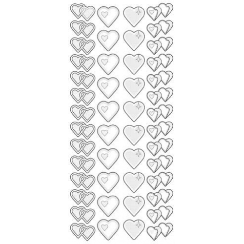 Two Tone Hearts Outline Sticker  1.850