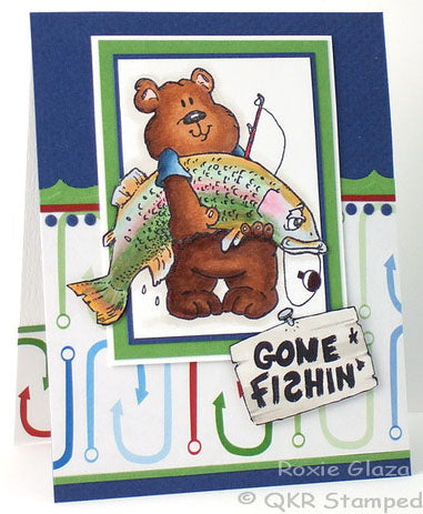 Fishing Bear Stamp 20406 O