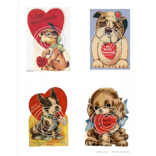 Valentine Dogs, Vintage Hue Acetate